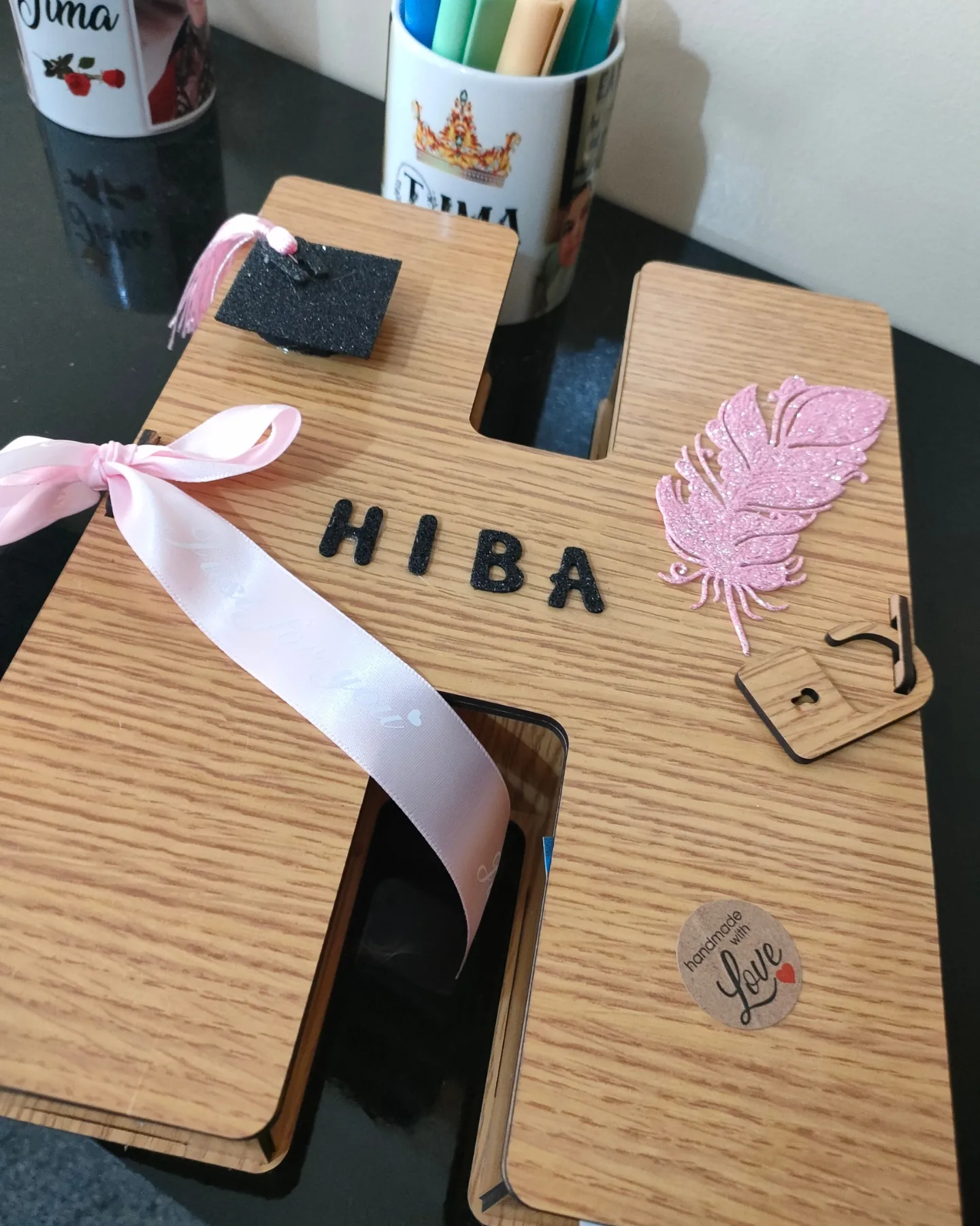 Déco plâtre handmade TimaArt lettre bois